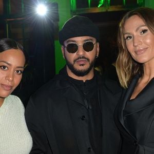 Amel Bent, Slimane (Slimane Nebchi) et Vitaa lors de la soirée de lancement de la collection capsule "I'm not a rapper" de la marque Elevenparis (Eleven Paris) à Paris, France, le 11 avril 2019. © Veeren/Bestimage