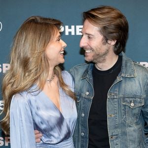 Ophélie Meunier et son mari Mathieu Vergne à la Soirée de lancement de la nouvelle émission numérique SPHERE5 à l'Elysée Biarritz à Paris le 13 avril 2026. © Cyril Moreau/Bestimage