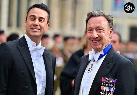 Stéphane Bern et son compagnon Yori Bailleres aux arrivées du dîner de gala des célébrations du changement de trône au Palais grand-ducal du Luxembourg, le 3 octobre 2025.

© Christian Liewig/Bestimage
