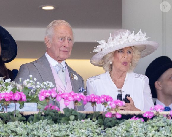 Roi Charles (Le roi Charles III d'Angleterre) III, Queen Camilla (Camilla Parker Bowles, reine consort d'Angleterre), Royal Ascot 2025, Jour 4 à Ascot, UK, 20 juin 2025.