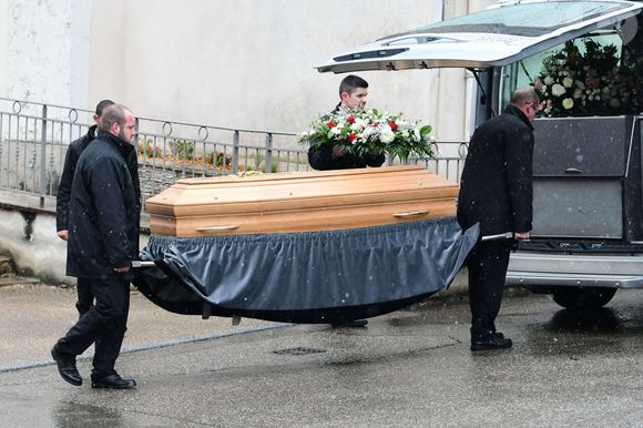 Exclusif - Obsèques d'Alain Morini-Bosc en l'église Saint-Pierre dans la commune d'Abrets en Dauphiné, France, le 14 mars 2025. © Romain Doucelin/Bestimage