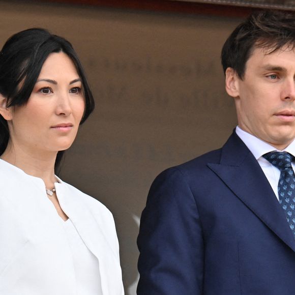 Louis Ducruet et sa femme Marie - La famille princière assiste à la finale du Rolex Monte-Carlo Masters au Monte-Carlo Country Club de Monaco le 12 avril 2026 © Bruno Bebert / Bestimage