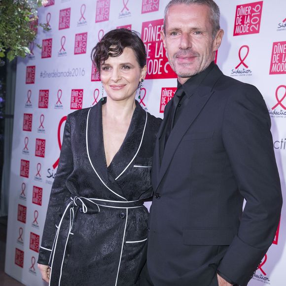 Juliette Binoche et  Lambert Wilson au dîner de la mode 2016 pour le Sidaction au pavillon d'Armenonville à Paris, le 28 janvier 2016. © Olivier Borde/Bestimage