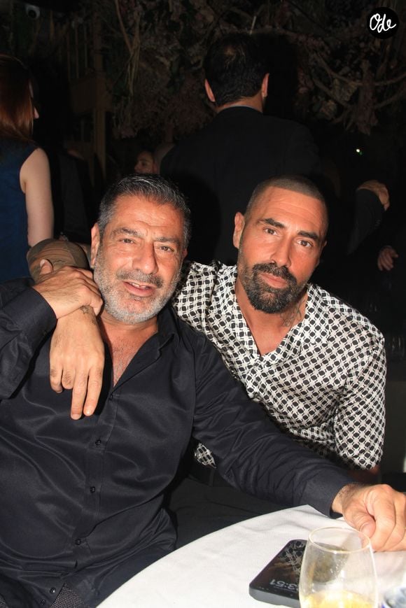 Exclusif - Olivier Uzan, Sofiane Tadjine (Star Academy 4) - Soirée "Only on live on" au restaurant Mamamia à Paris le 17 avril 2024. © Philippe Baldini/Bestimage