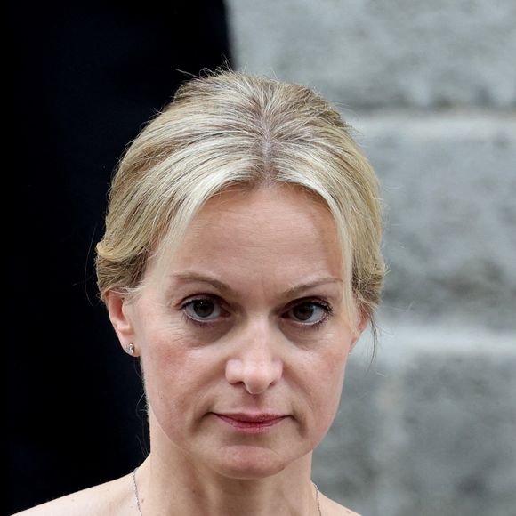 Audrey Crespo-Mara - Sorties des obsèques de Thierry Ardisson en l’église Saint-Roch de Paris, France, le 17 juillet 2025. 
© Clovis-Jacovides/Bestimage