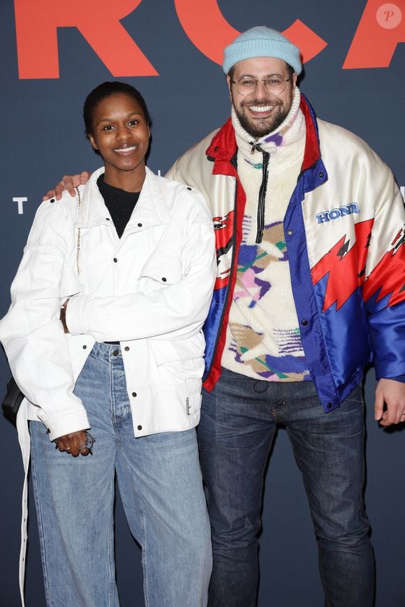 Hakim Jemili et sa femme Fadily Camara - Première du film "Mercato" au cinéma "Le Grand Rex" à Paris, le 17 février 2025.
© Guirec Coadic/Bestimage