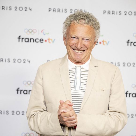 Nelson Monfort lors de la présentation des journalistes et chroniqueurs de France Télévisions pour les Jeux Olympiques 2024 au musée de l'Homme à Paris, le 11 juin 2024.
© Pierre Perusseau / Bestimage