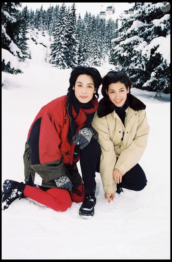 Marie Fugain et sa sœur Laurette au Trophée des Femmes en or, à Courchevel, le 17 décembre 1999. © Max Colin / Bestimage