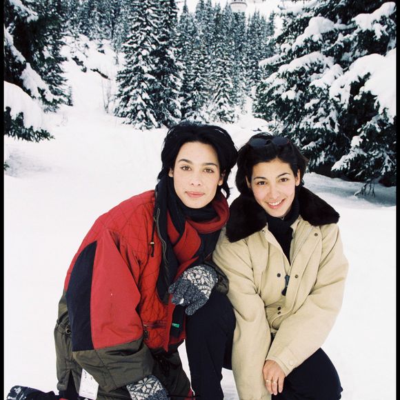 Marie Fugain et sa sœur Laurette au Trophée des Femmes en or, à Courchevel, le 17 décembre 1999. © Max Colin / Bestimage