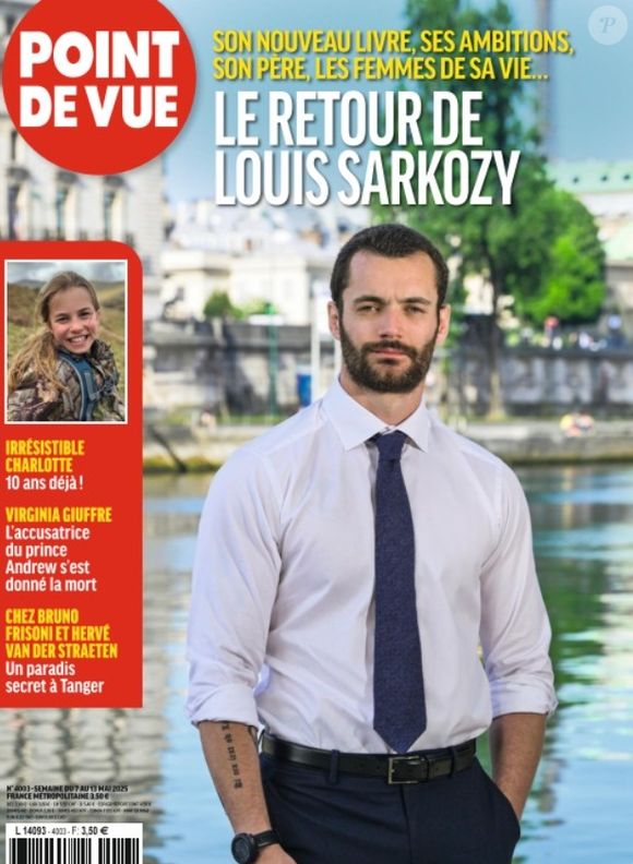 Ce mois-ci, le fils de l'ancien président de la République Nicolas Sarkozy et Cécilia Attias s'est confié aux équipes de "Point de vue" sur son actualité.

Louis Sarkozy mis à l'honneur dans le dernier numéro de "Point de Vue" dévoilé ce mercredi 7 mai 2025. (Capture d'écran du magazine).