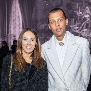 Le chanteur Stromae (Paul van Haver) et sa femme Coralie Barbier - Front Row au défilé Chanel Collection Femme Prêt-à-porter Printemps/Eté 2023 lors de la Fashion Week de Paris (PFW), France, le 4 octobre 2022. © Olivier Borde/Bestimage