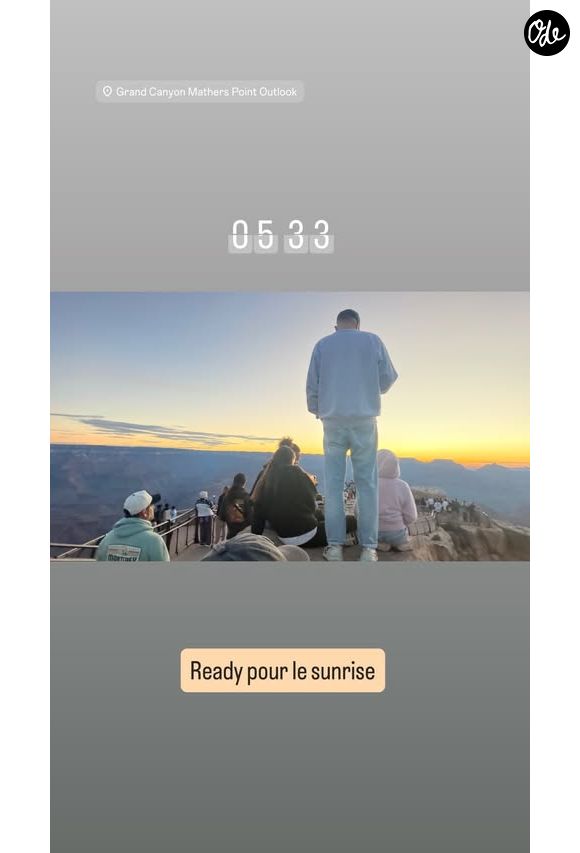 Matthieu Lartot face au Grand Canyon avec son épouse Magalie et sa fille Jeanne - samedi 15 août 2026 - Instagram