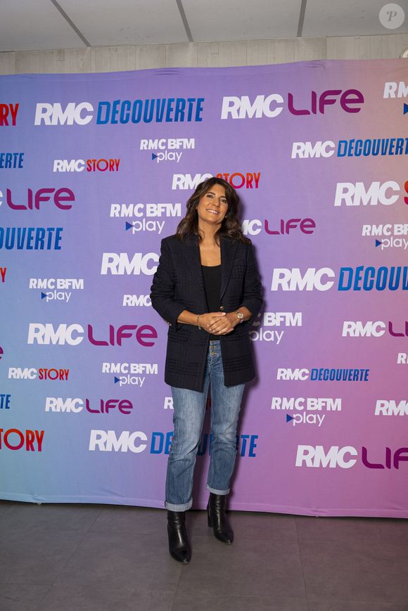 Estelle Denis lors de la conférence de presse de rentrée des chaînes du groupe RMC-BFM à Paris, le 17 septembre 2025.
Pierre Perusseau / Bestimage