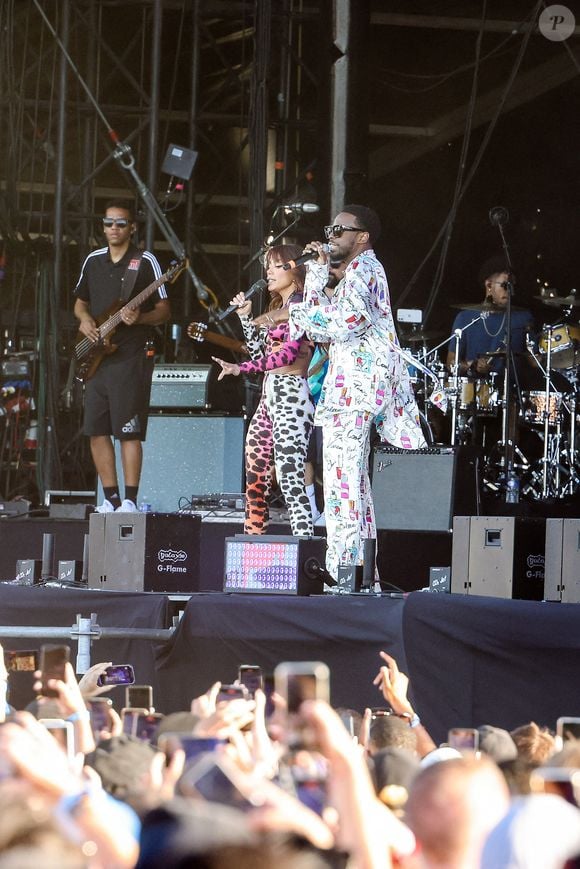 Anitta et Dadju le 16 juillet 2022 à l'Hippodrome Paris-Longchamp à Paris, France. Photo par Lyvans Boolaky/ÙPtertainment/SPUS/ABACAPRESS.COM