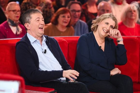 Exclusif - Frédéric Bouraly et Stéphanie Le Quellec lors de l'enregistrement de l'émission "Vivement dimanche" au studio Rive Gauche, présentée par M. Drucker avec une diffusion sur France 3 le 1er février 2026. © Guillaume Gaffiot/Bestimage