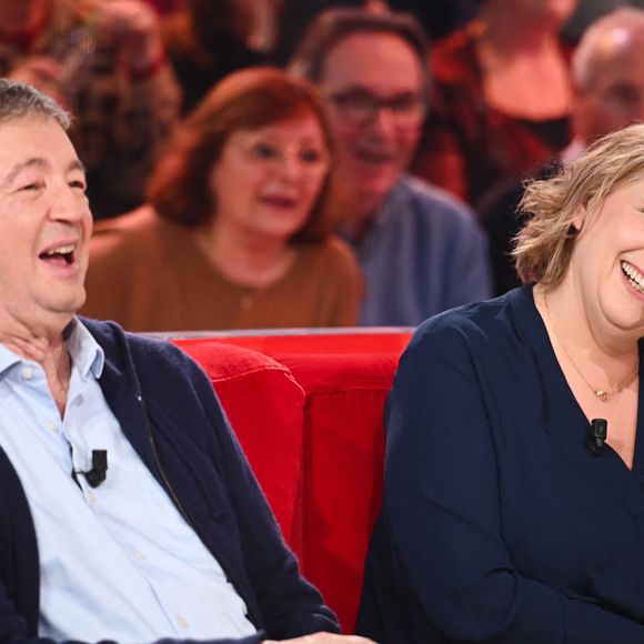 Exclusif - Frédéric Bouraly et Stéphanie Le Quellec lors de l'enregistrement de l'émission "Vivement dimanche" au studio Rive Gauche, présentée par M. Drucker avec une diffusion sur France 3 le 1er février 2026. © Guillaume Gaffiot/Bestimage