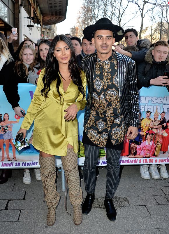 Maeva Ghennam et Greg à l'avant-première de la nouvelle saison de l'émission de télé-réalité "Les Marseillais Asian Tour" au cinéma Gaumont Champs-Elysées à Paris, France, le 13 février 2019. © Veeren/Bestimage