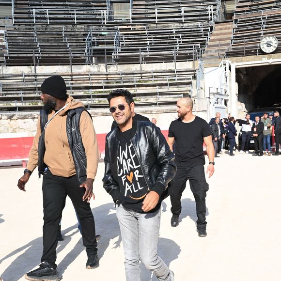 Exclusif - Jamel Debbouze participe à l'évènement "We care for All" sur le parvis des Arènes de Nîmes le 12 octobre 2022.
Rachid Bellak / Bestimage