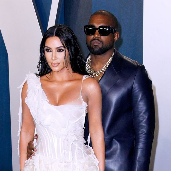 Kim Kardashian et  Kanye West - People à la soirée "Vanity Fair Oscar Party" après la 92ème cérémonie des Oscars 2020 au Wallis Annenberg Center for the Performing Arts à Los Angeles, le 9 février 2020.