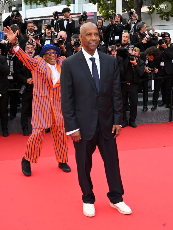 Denzel Washington et Spike Lee - Montée des marches du film « Highest 2 Lowest  » lors du 78ème Festival International du Film de Cannes, au Palais des Festivals à Cannes. Le 19 mai 2025 (Credit Image: © Terenghi/IPA via ZUMA Press)