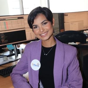 Eve Gilles participe à la 21ème journée caritative d'Aurel BGC pour honorer la mémoire des 658 employés de BGC tués au WTC le 11 septembre 2001, qui s'est tenue au siège d'Aurel BGC, rue Richelieu à Paris, le 10 septembre 2025, France. Photo par Jerome Domine/ABACAPRESS.COM