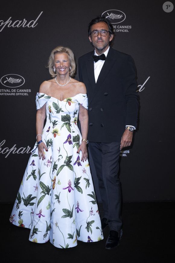 Iris Knobloch, François Breavoine - Photocall du dîner "Chopard Universe 2025" à l'aéroport de Mandelieu lors du 78ème Festival International du Film de Cannes le 19 mars 2025. © Olivier Borde/Bestimage