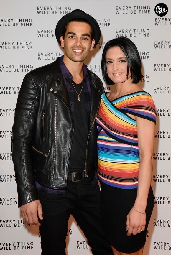 Christophe Licata et sa femme Coralie - Avant-première du film "Everything Will Be Fine" au cinéma Gaumont Capucines à Paris, le 14 avril 2015. © COADIC GUIREC / BESTIMAGE