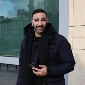 Exclusif - Adil Rami à la sortie des studios de RTL à Neuilly-sur-Seine, France, le 10 janvier 2025. © Bestimage
