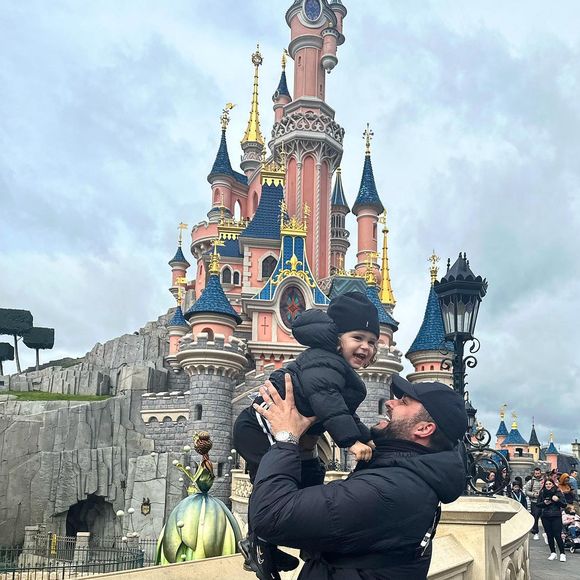 Nikola Lozina et son fils Zlatan à Disney, mars 2023 - Capture Instagram
