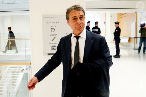 Alexandre Djouhri - Suspension d'audience dans le dernier jour du procès pour des accusations de financement illégal de la campagne présidentielle victorieuse de 2007 par le dictateur M.Kadhafi, au tribunal de Paris, France, le 8 avril 2025. © Christophe Clovis/Bestimage