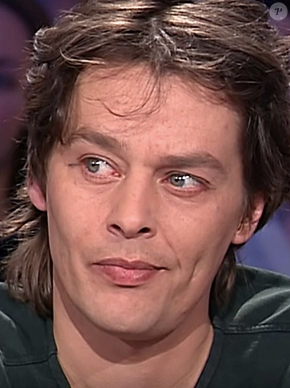 Ari Boulogne (né Christian Aaron Paffgen, fils illégitime d'Alain Delon) dans l'émission "Tout le monde en parle" d'Ardisson en 2001.
© Capture TV France 2 via Bestimage