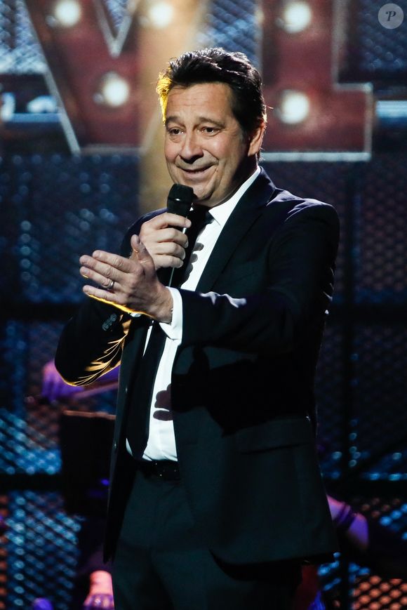 Exclusif - Laurent Gerra lors de l'enregistrement de l'émission "Serge Lama, le dernier rappel" présentée par F. Bollaert, diffusée le vendredi 21 novembre 2025 sur France 3 à 21h10, au théâtre Marigny à Paris, France, le 29 avril 2025. © Clovis-Moreau/Bestimage