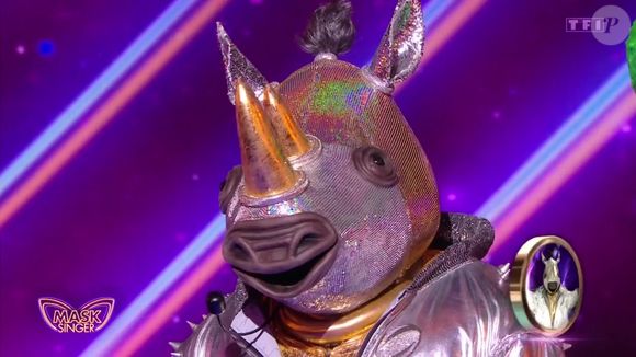 Le Rhinocéros a été éliminé de "Mask Singer 2025" lors du lancement de la septième saison. Patrick Sébastien se cachait sous le costume et aucun enquêteur ne l'avait trouvé. TF1, le 2 mai 2025.