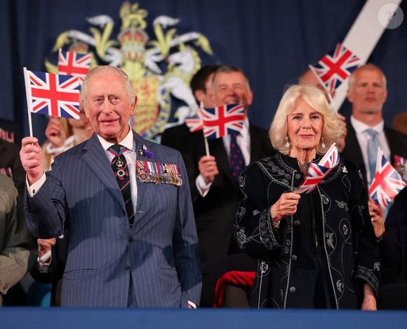La famille royale britannique assiste à un concert pour marquer le 80e anniversaire du jour de la Victoire en Europe (VE Day) à Horse Guards Parade à Londres, le 8 mai 2025 @Chris Jackson/WPA-Pool/Bestimage