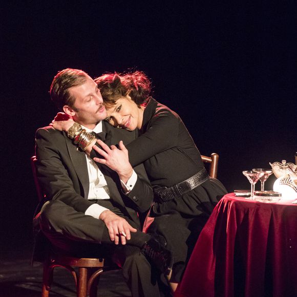 Fanny Ardant et Nicolas Duvauchelle interprétant 'Des Journées Entieres Dans Les Arbres' lors du 30ème Festival de Ramatuelle à Ramatuelle, dans le sud de la France, le 03 août 2014. Photo par Cyril Bruneau/ABACAPRESS.COM