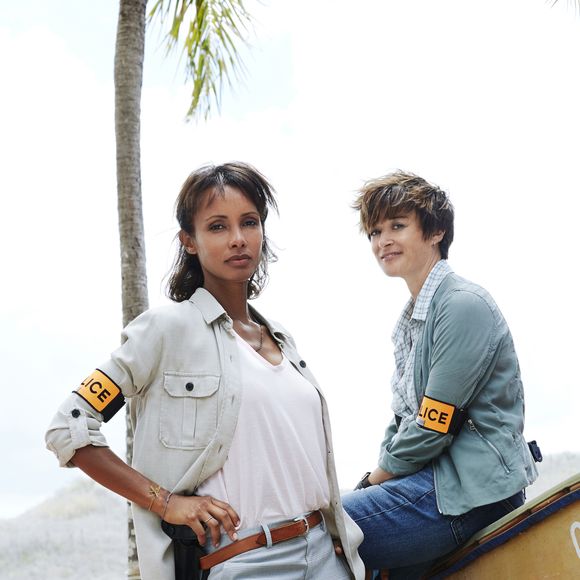 Exclusif - Sonia Rolland et Béatrice De la Boulaye sur le tournage de la série "Tropiques criminels" en Martinique diffusée le 22 novembre sur France 2. Le 8 mai 2019 © Sylvie Castioni / Bestimage