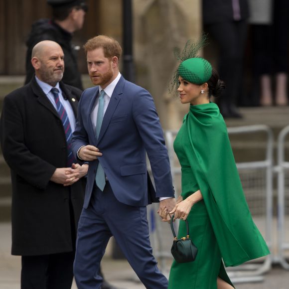 Le prince Harry, duc de Sussex, et Meghan Markle, duchesse de Sussex - La famille royale d'Angleterre lors de la cérémonie du Commonwealth en l'abbaye de Westminster à Londres, le 9 mars 2020. © AGENCE / BESTIMAGE