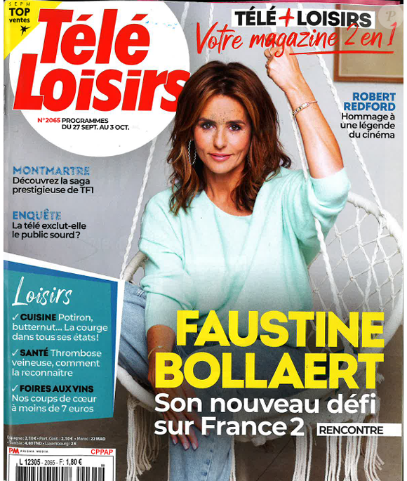 Faustine Bollaert fait la couverture du nouveau numéro de "Télé-Loisirs"

Faustine Bollaert en couverture de "Télé-Loisirs", programmes du 27 septembre au 3 octobre 2025.