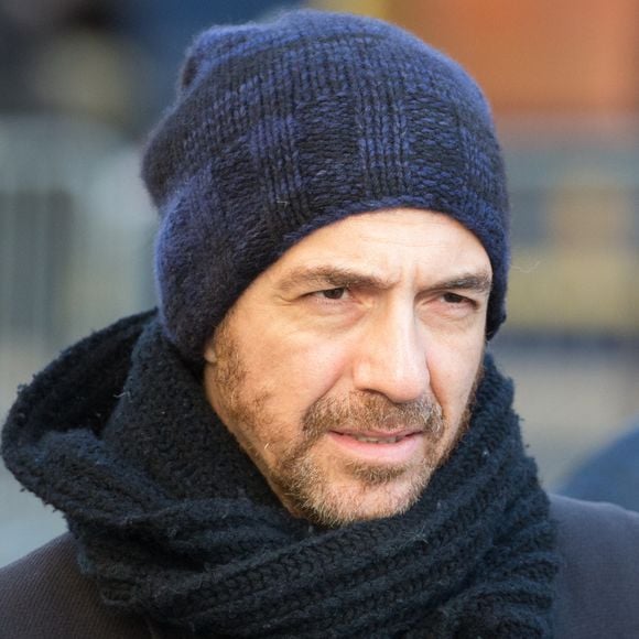 Calogero arrivant à la cérémonie funéraire organisée en mémoire de Johnny Hallyday à Paris. le 6 décembre 2017. Photo de Berzane-Wyters/ABACAPRESS.COM