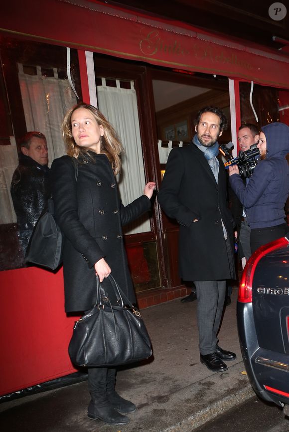 Consuelo Remmert (Demi soeur de Carla Bruni) - Nicolas Sarkozy fete son 58eme anniversaire avec ses amis au restaurant Giulio Rebellato a Paris le 28 Janvier 2013.
©BORDENAVE-MOREAU / BESTIMAGE