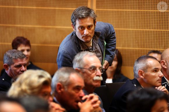 Exclusif - Photo d'archive de l'artiste Bordelais François Saubadu le 1er septembre 2014 au palais de justice de Bordeaux, France durant une audience ou il met le chanteur Bertrand Cantat en cause dans le suicide de sa femme Krisztina Rady en 2010. . © Bernard-Salinier/Bestimage