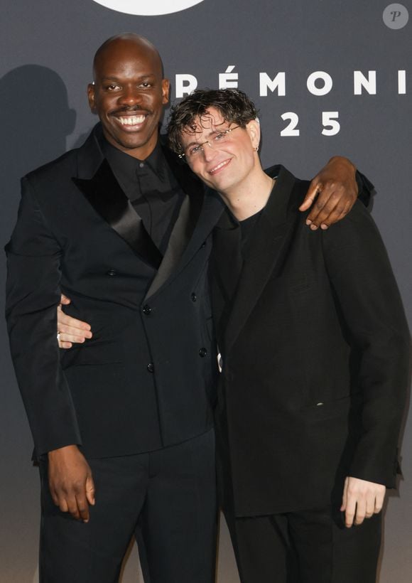 Jean-Pascal Zadi et Raphaël Quenard au photocall du dîner de la 50ème édition de la cérémonie des César au Fouquet's à Paris, France, le 28 février 2025. © Coadic Guirec/Bestimage