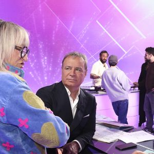 Exclusif - Fabien Lecoeuvre, Christine Bravo, Olivier Dartigolles, sur le plateau de TBT9 (Tout beau tout n9uf), présenté par C.Hanouna, et diffusé en direct sur W9, à Paris, France, le 3 avril 2026. © Jack Tribeca/Bestimage