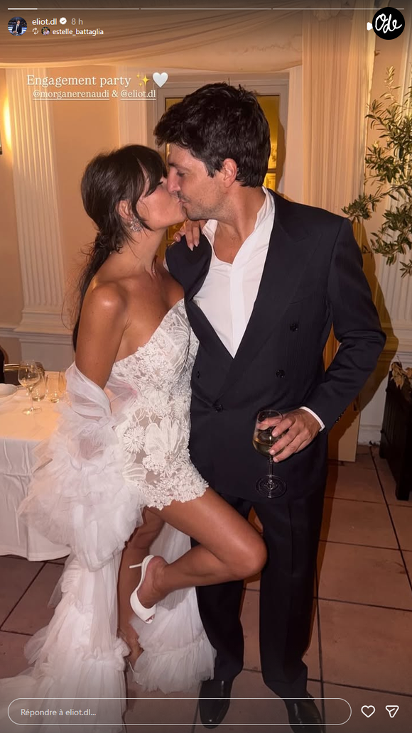 Eliot Deval et Morgane Renaudi lors de leur soirée de fiançailles le samedi 12 septembre 2026 - Instagram