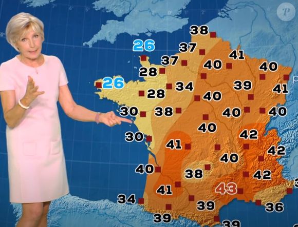 Ce n'est un secret pour personne, Evelyne Dhéliat est très engagée dans la protection de l'environnement.

La météo du mois d'août 2050 par Evelyne Dhéliat - (Capture d'écran YouTube)