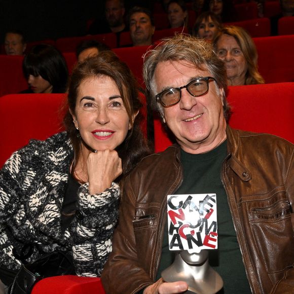 François Cluzet et sa femme Narjiss Slaoui-Falcoz à la soirée de clôture et remise des prix de la 4e édition du Nice Festival CinéRoman à Nice, le 9 octobre 2022. © Bruno Bebert / Bestimage