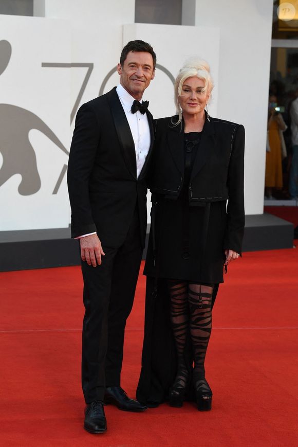 Hugh Jackman et sa femme Deborra-Lee Furness - Red carpet du film "The Son" lors de la 79ème édition du Festival International du Film de Venise, la Mostra. Le 7 septembre 2022 @Backgrid UK/ Bestimage