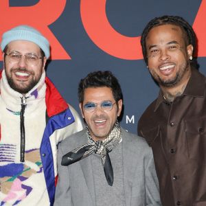 Hakim Jemili, Jamel Debbouze et Kalash - Première du film "Mercato" au cinéma "Le Grand Rex" à Paris, le 17 février 2025.
© Guirec Coadic/Bestimage