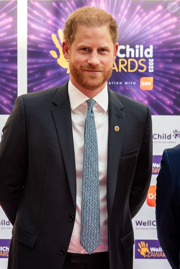 Le duc de Sussex, le prince Harry, arrive à la cérémonie annuelle des WellChild Awards 2023 au Hurlingham Club à Londres.  Le 7 septembre 2023. © Aaron Chown/PA Photos/ABACAPRESS.COM