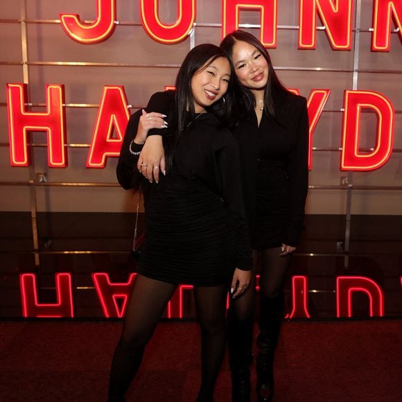 Exclusif - Jade et Joy Hallyday - Vernissage de l'exposition "Johnny Hallyday, l'exposition" au Palais des Expositions à Paris. Le 21 décembre 2023
© Dominique Jacovides / Bestimage
